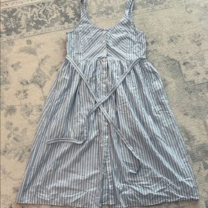 Moolk striped button down tank dress